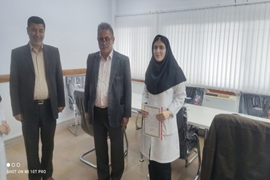 تجلیل از کارشناس تغذیه بیمارستان امام حسن مجتبی (ع) فومن